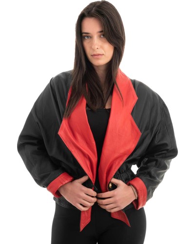 Γνήσιο Γυναικέιο Δερμάτινο Μπουφάν - Z988