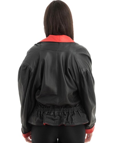 Γνήσιο Γυναικέιο Δερμάτινο Μπουφάν - Z988