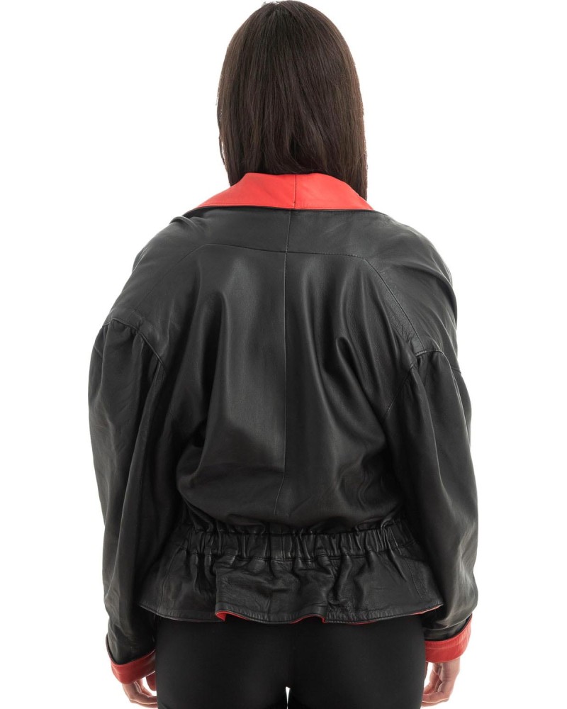 Γνήσιο Γυναικέιο Δερμάτινο Μπουφάν - Z988