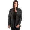 Γνήσιο Γυναικέιο Δερμάτινο Σακάκι - Z989