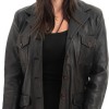 Γνήσιο Γυναικέιο Δερμάτινο Σακάκι - Z989