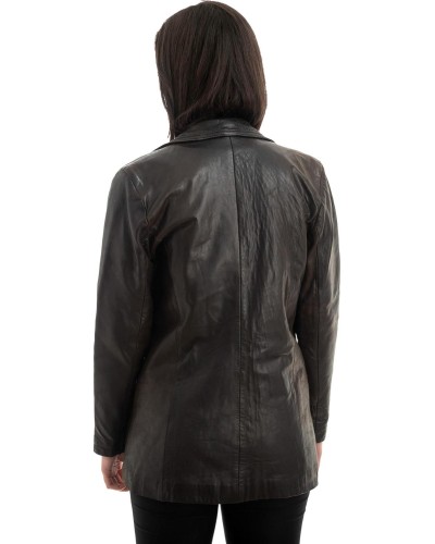 Γνήσιο Γυναικέιο Δερμάτινο Σακάκι - Z989