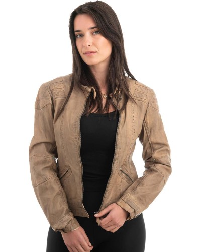 Γνήσιο Γυναικέιο Δερμάτινο Μπουφάν - Z994