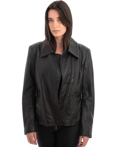 Γνήσιο Γυναικέιο Δερμάτινο Μπουφάν - Z998