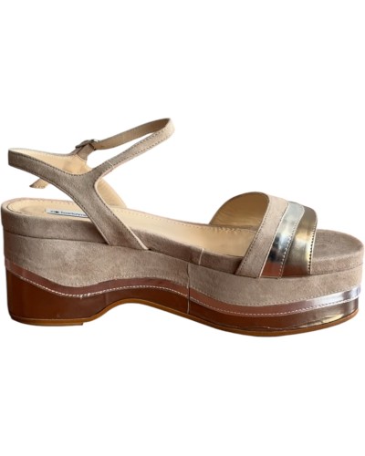  Δερμάτινη Γυναικεία Πλατφόρμα - B601