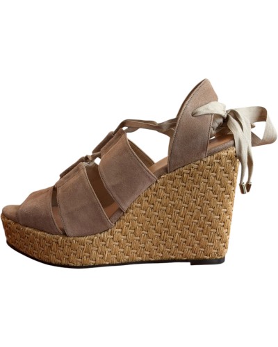  Δερμάτινη Γυναικεία Πλατφόρμα - B801